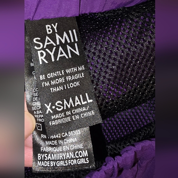 BY SAMII RYAN Rose Side Stripe Track Pants Swishy Purple Joggers Streetwear XS - Picture 8 of 9